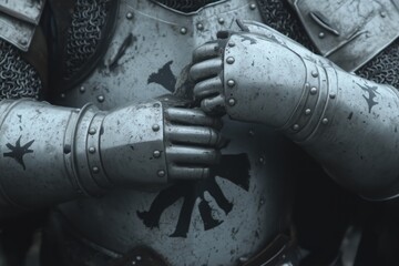 A knight in full armor