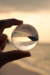 Crystal ball and sea view