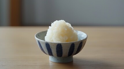 A Single Grain of White Rice in Focus