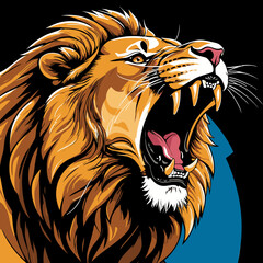 lion head vector art for graphic design