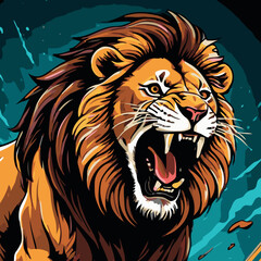 lion head vector art for graphic design