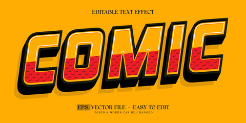 Comic text effect, Editable pop art style