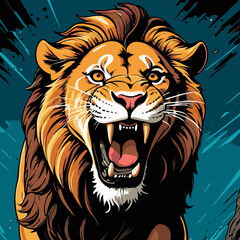 lion head vector art for graphic design
