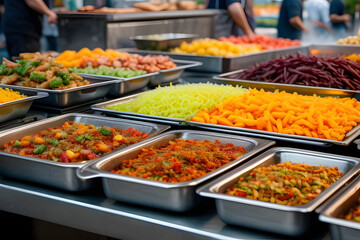 Fototapeta premium Vibrant Street Food Stall