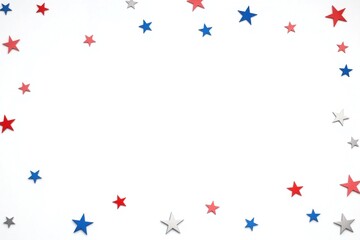 Obraz premium red white and blue stars on a white background