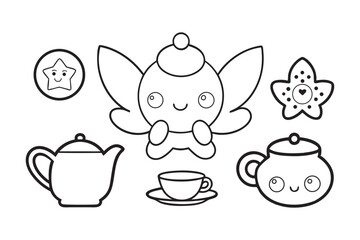 Willow hosts tea party for the coloring books character of whimsical and magical adventures