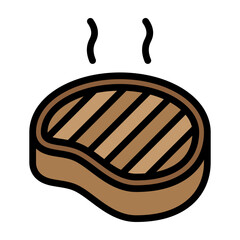 Steak Vector Filled Icon Design