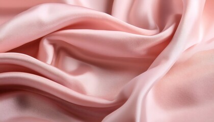 Pastel pink silk fabric flowing and creating gentle folds