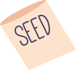 Plant seeds in packaging vector illustration