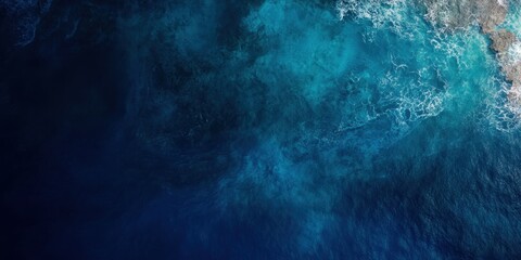 Aerial View of Turquoise Ocean Waves