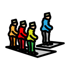 Congregational Prayer Vector Filled Icon Design