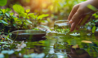 Scientific Plant Research in a Greenhouse.