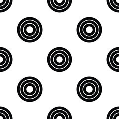 Repeat Circle Outline Pattern Vector Silhouette