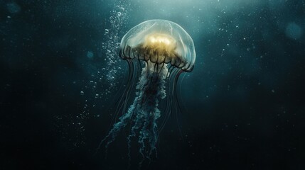 Exploring the Majestic Jellyfish Swimming Gracefully through the Wonders of the Ocean's Depths and Ecosystems