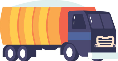 Snowblower truck cleaning service vector illustration