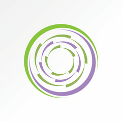 Logo design graphic concept creative premium vector stock image top sell circular circle swoosh rotation success sustainable ecology round element art