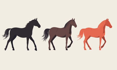 Elegant Hand Drawn Horse Vector Illustrations Set for Design Projects