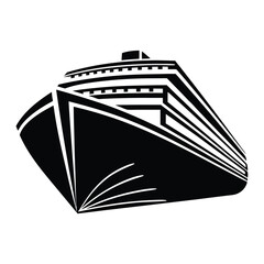 vector illustration of a cruise ship