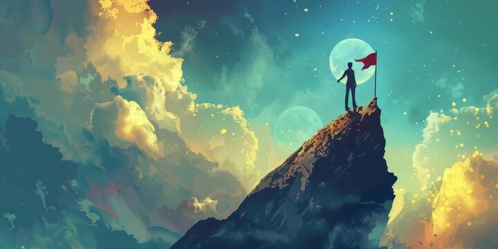 Aim high and reach for your goals with inspiring visual narratives