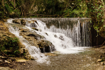 Valley of the Ferriere, Amalfi Coast. Waterfalls in the mills' valley into Amalfi coast. Italy -...