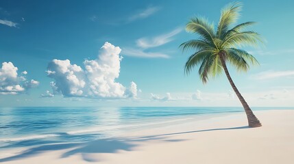 A peaceful beach with soft white sand and gentle waves