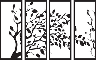 decorative vector panel laser cut