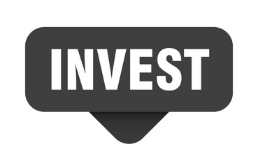 invest sticker. invest sign on transparent background