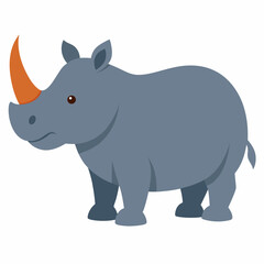 Naklejka premium Rhinoceros vector illustration 