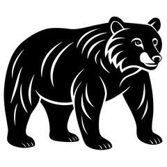 Obraz premium Grizzly bear vector illustration 