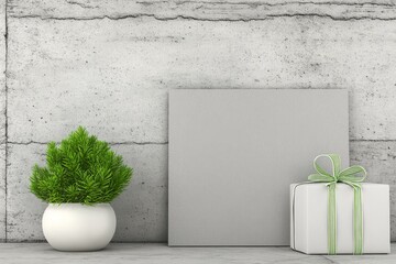 A branding mockup of business stationery with a bold logo and striking typography on letterheads and envelopes