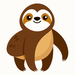 Obraz premium A funny brown dog cartoon character with a cute smile, isolated as a vector illustration