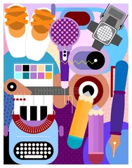 Selbstklebende Fototapeten Abstraktion Kunst Objects Of The Arts  ©  danjazzia