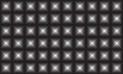 Fototapeta premium A vector graphic presents a black soundproof wall panel, minimizing noise reflections and improving room acoustics for home theaters, offices, and music studios.