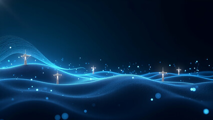 Explore contemporary wallpaper design with sleek abstract visuals and digital wave patterns, perfect for corporate branding and messaging.