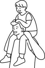 목마 아들 흑백