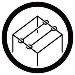 家紋です。中輪に角置き五徳と言います。