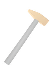 Curved hammer tool, vector illustration