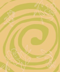abstract background with flowers
