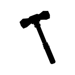 Demolition hammer silhouette illustration
