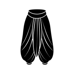 Dhoti silhouette vector illustration.