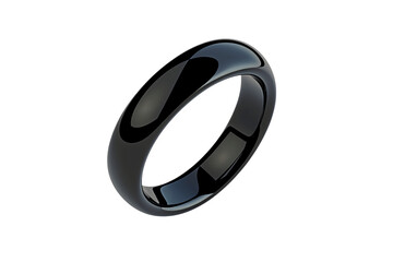 A sleek, modern ring featuring a smooth, polished surface with a unique design.