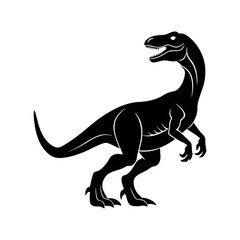Dinosaur silhouette vector art 