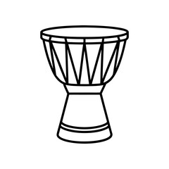 Djembe line art illustration 