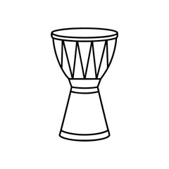 Djembe line art illustration 