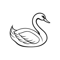 Elegant Swan silhouette illustration