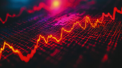 Stock market crash graph financial data analysis economic recession