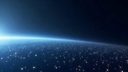 Obraz premium Minimalist Abstract Gradient Wallpaper Design with Dynamic Circular Patterns for Artificial Gravity Research - Space Habitat Engineering & Corporate Branding Space