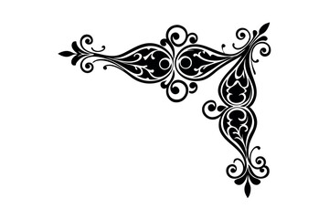 floral design element corner flower