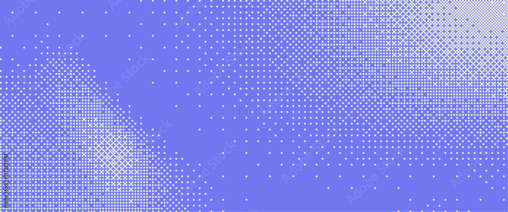 Leinwandbilder Binary code background. Pixelated bitmap gradient blue-violet vector dot texture. 