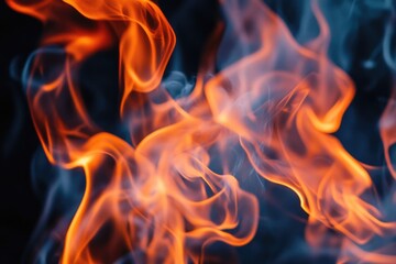 A captivating display of flames captured against a dark background.